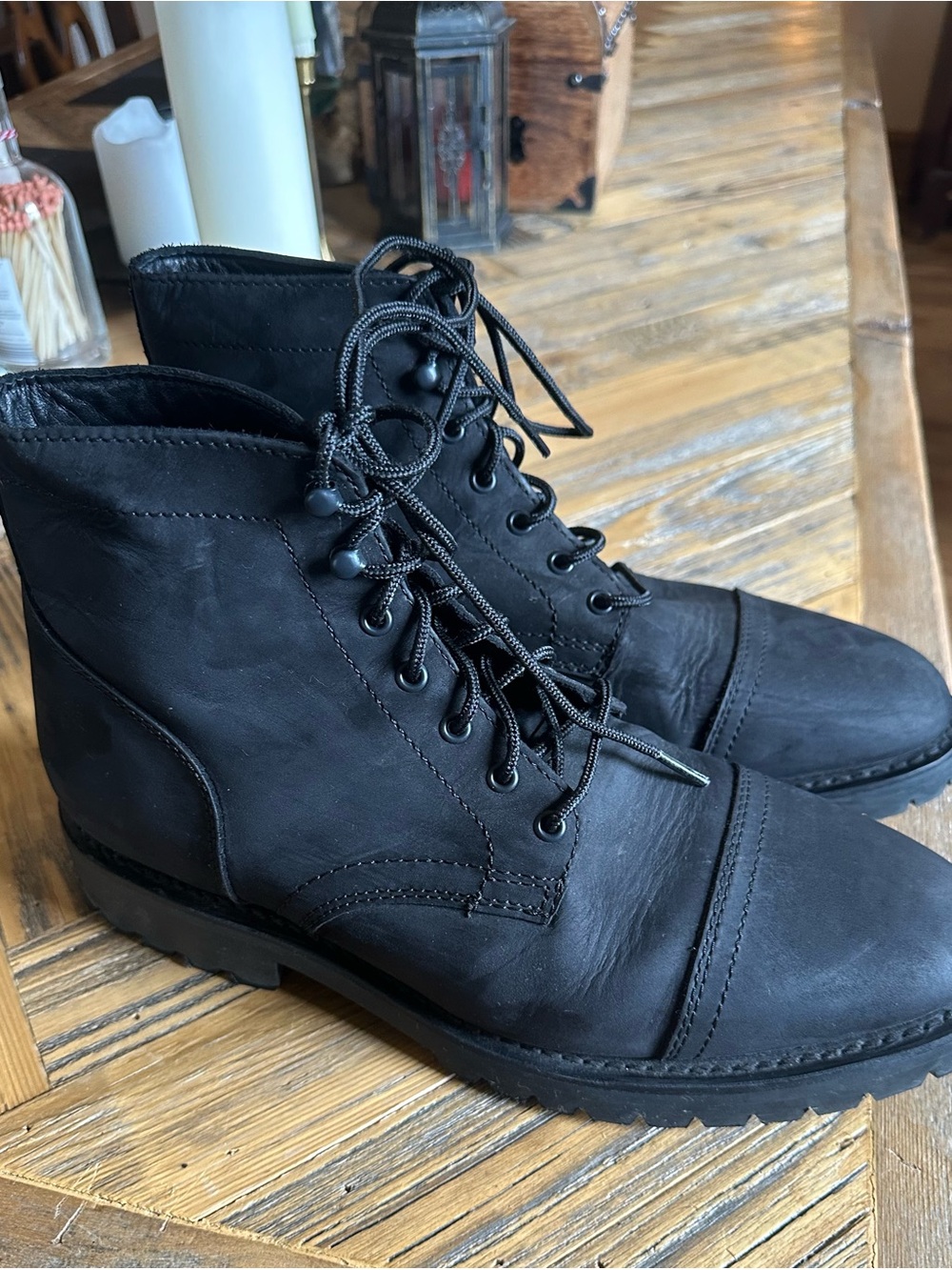 Thursday Boot Company Black Storm King Boots.  *only worn twice!*